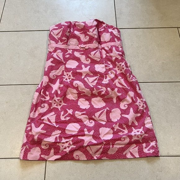 Lilly Pulitzer Womens Vintage Smooth Sailing Ascot Dress Pink Size 8 - Picture 1 of 5